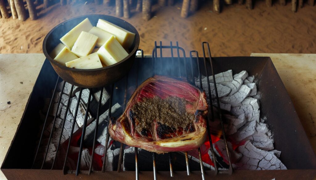 churrasco com mandioca: como fazer