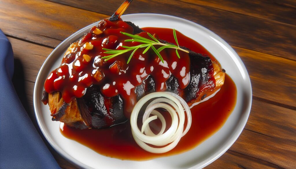 churrasco americano com molho barbecue