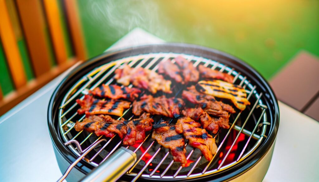 churrasco coreano bulgogi na grelha