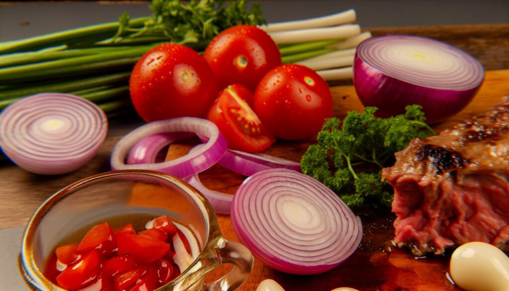 vinagrete para churrasco passo a passo